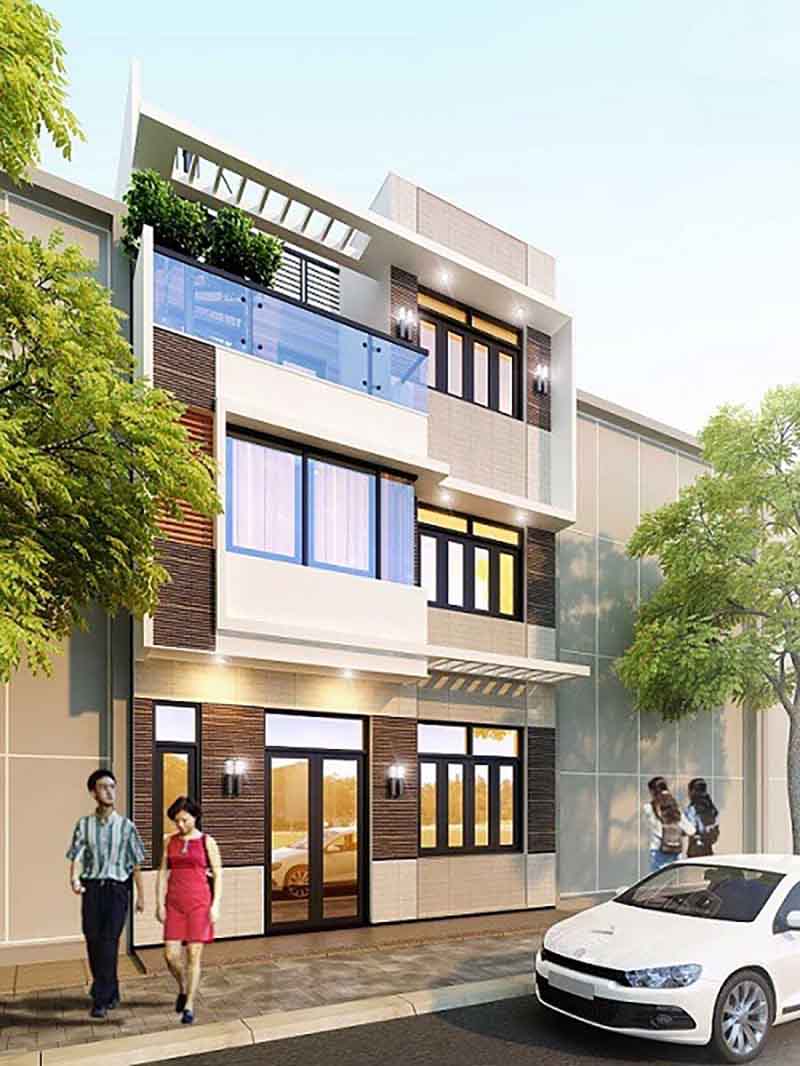 thiết kế nhà phố 3 tầng hiện đại