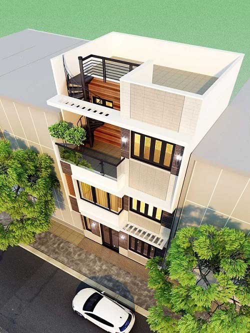 thiết kế nhà phố 3 tầng hiện đại