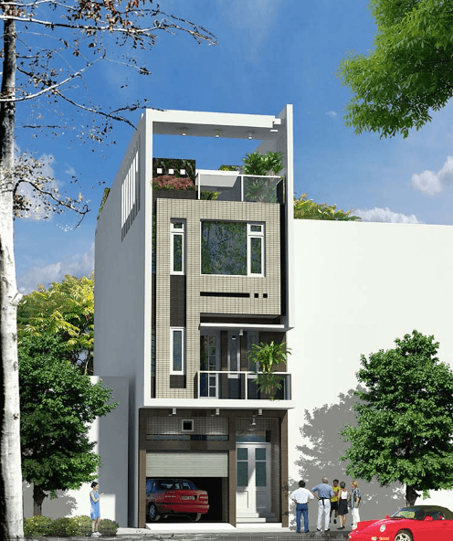 Thiết kế xây dựng nhà 4 tầng