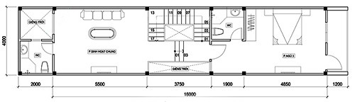 thiết kế nhà phố 4 tầng