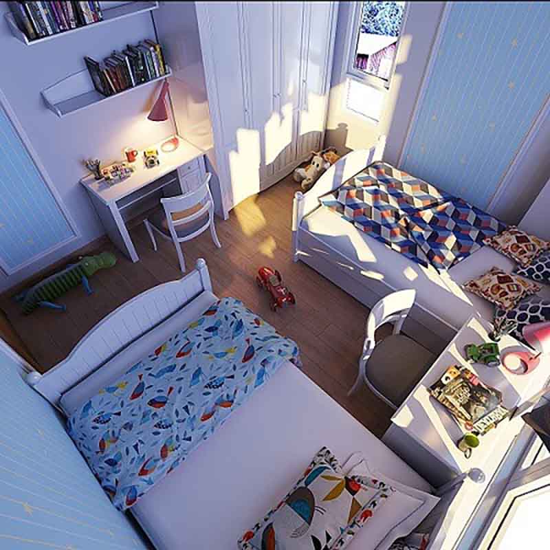 thiết kế nhà phố 4 tầng