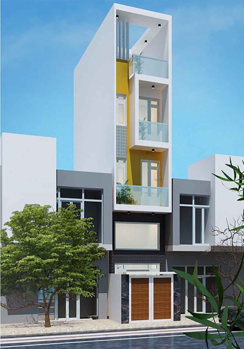 Thiết kế nhà phố 5 tầng