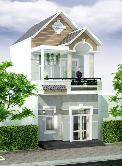 Mẫu thiết kế nhà phố 1 trệt 1 lầu