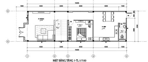 Mẫu thiết kế nhà phố 1 trệt 1 lầu