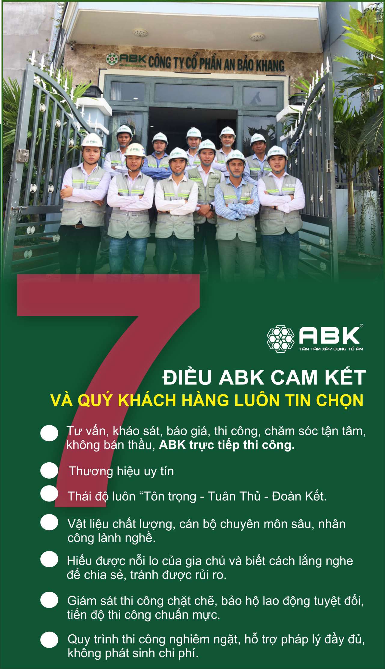 Cam kết An Bảo Khang khi xây dựng nhà
