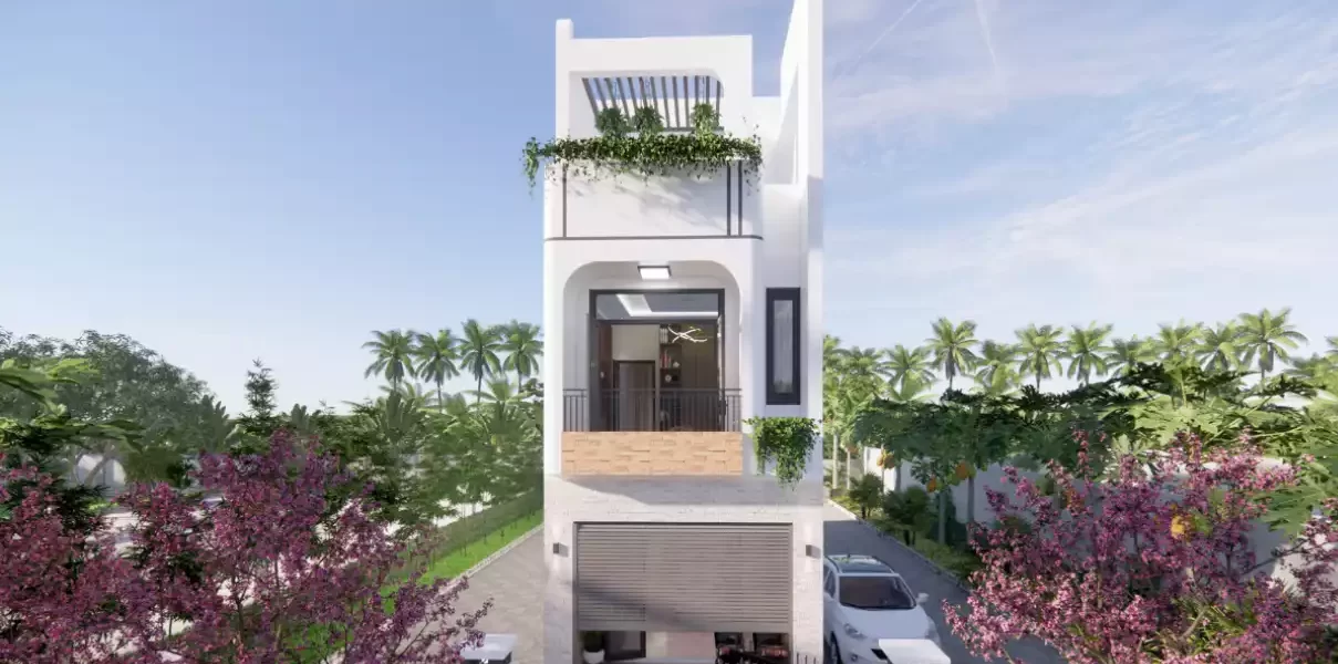 Thiết kế biệt thự mini 3 tầng