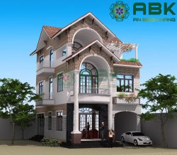 mau thiet ke nha biet thu 2 tang đẹp 02