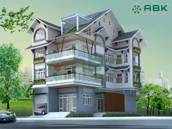 Biệt thự sân vườn 3 tầng