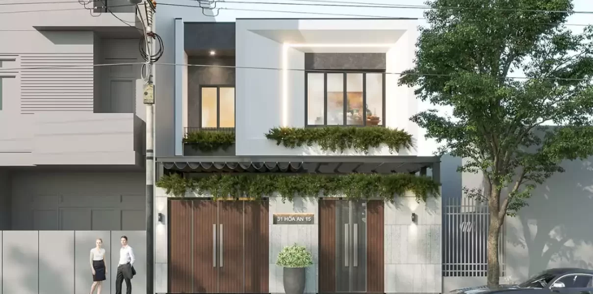 Thiết kế nhà phố có chiều rộng 7m