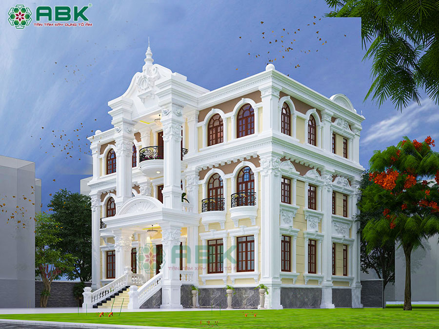 Thiết kế biệt thự 3 tầng phong cách cổ điển