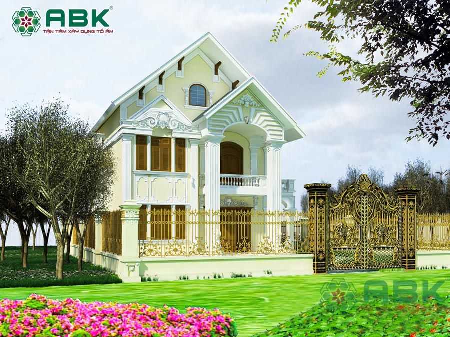 Thiết kế biệt thự sân vườn mái thái