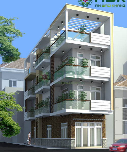 Thiết kế nhà phố 4 tầng đẹp hiện đại