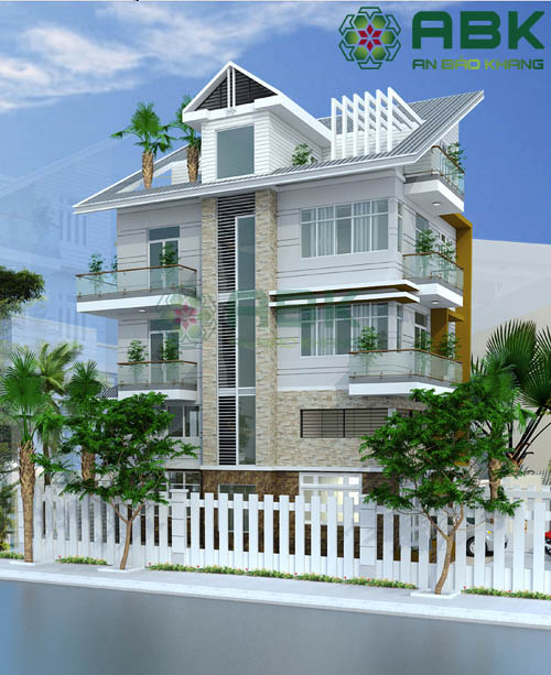 Mẫu thiết kế nhà phố 5 tầng tuyệt đẹp