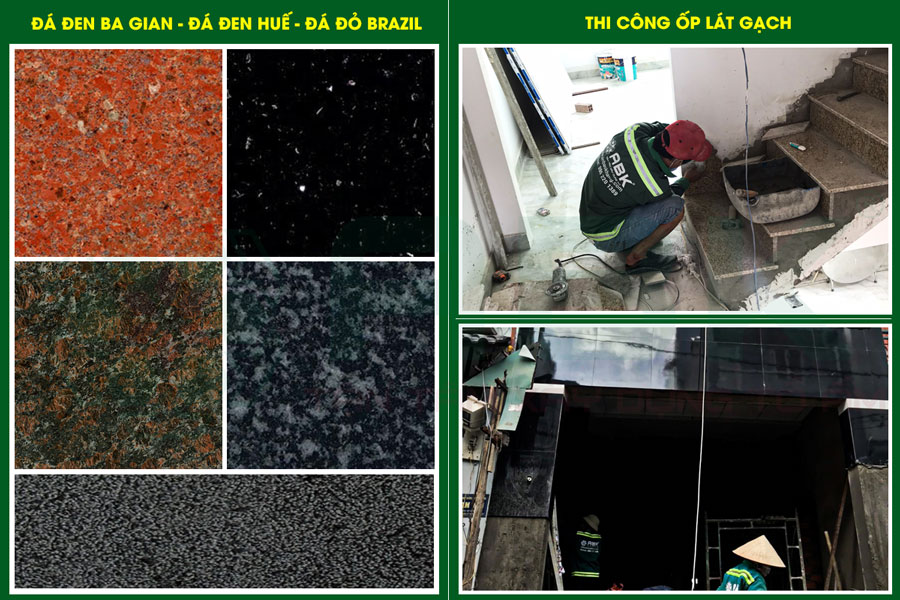 Thi công đá cầu thang, mặt tiền, nhà bếp
