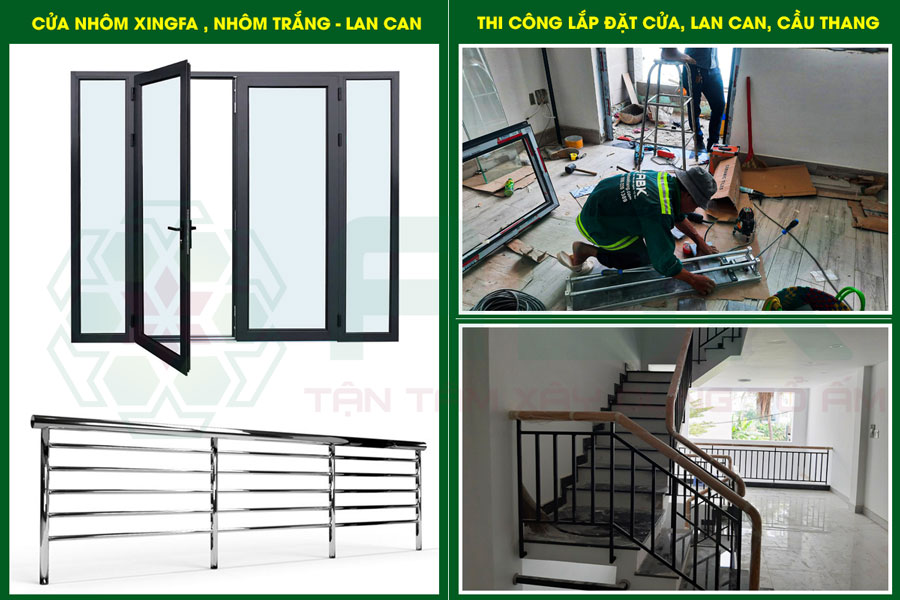 Thi công cửa sắt, cửa nhôm, lan can, cầu thang