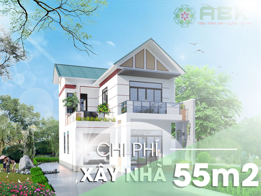 Chi phí thiết kế xây dựng nhà 2 tầng 55m2 hết bao nhiêu tiền ?