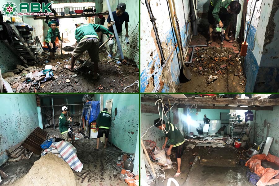 Công tác đập phá thảo dỡ nhà chị Phượng, Quận Gò Vấp