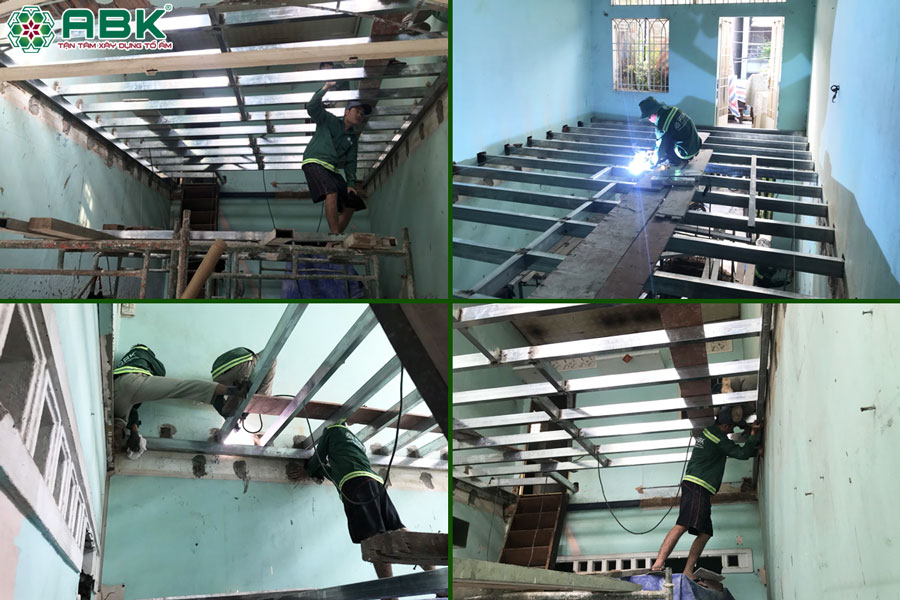 Công tác thi công nâng sàn nhà chị Phượng Quận Gò Vấp