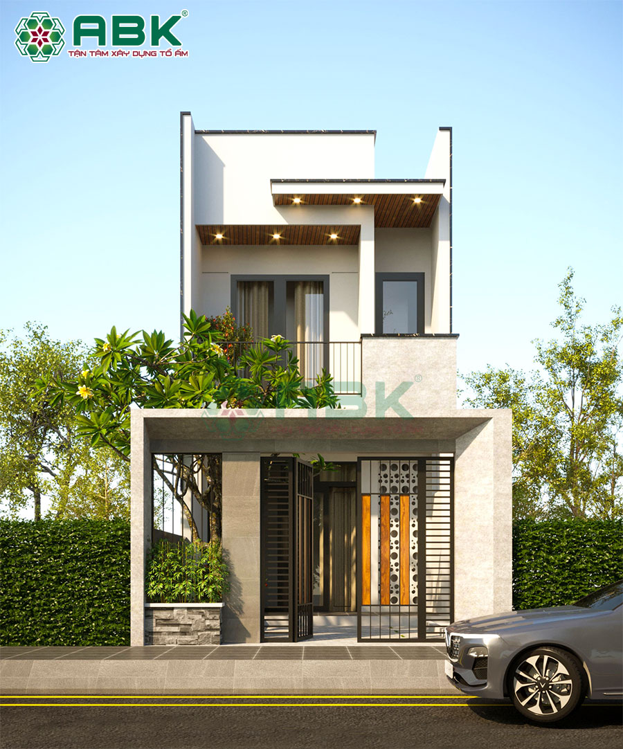 Hình ảnh thiết kế nhà chị Loan 2 tầng 55m2