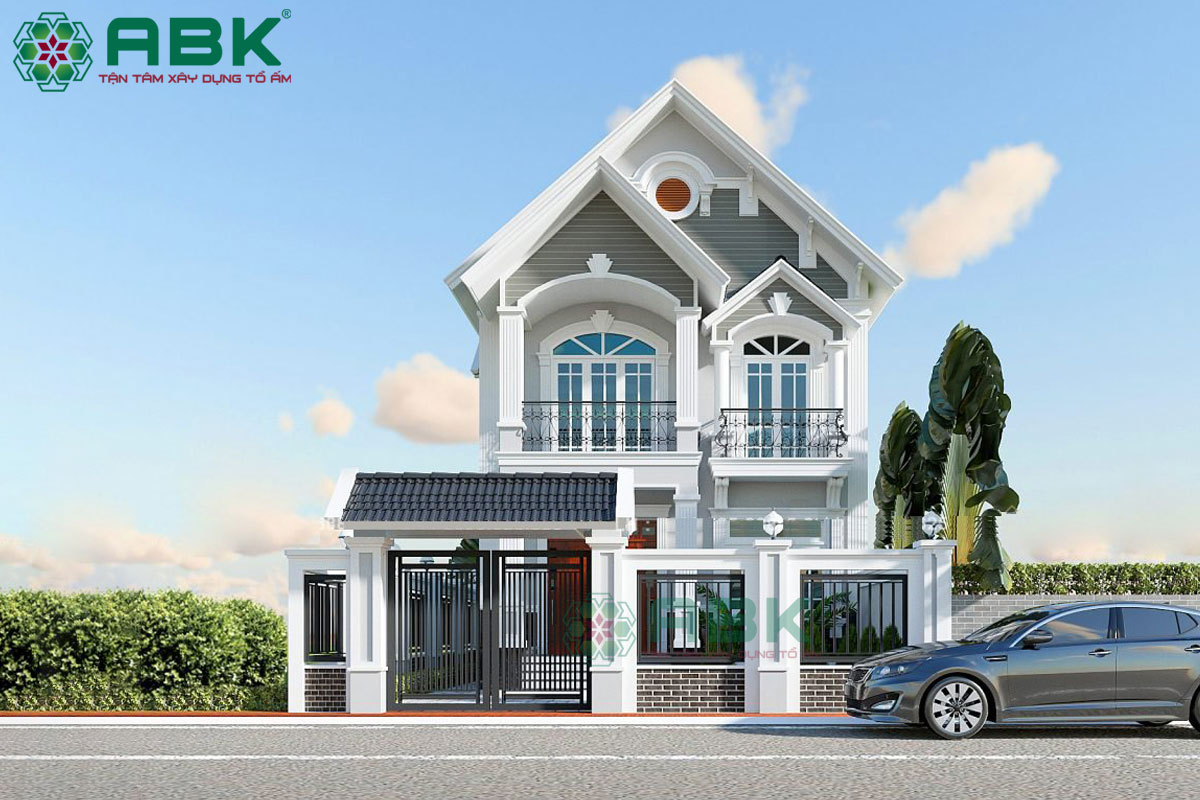 Mẫu thiết kế biệt thự sân vườn 2 tầng đẹp