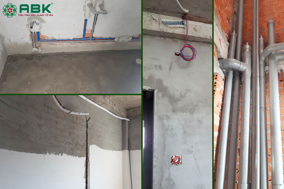 Công tác lắp đặt hệ thống điện nước nhà Chú Năm Quận Tân Bình