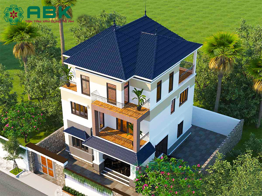 Xây dựng nhà biệt thự 3 tầng 100m2 tại Quận 2