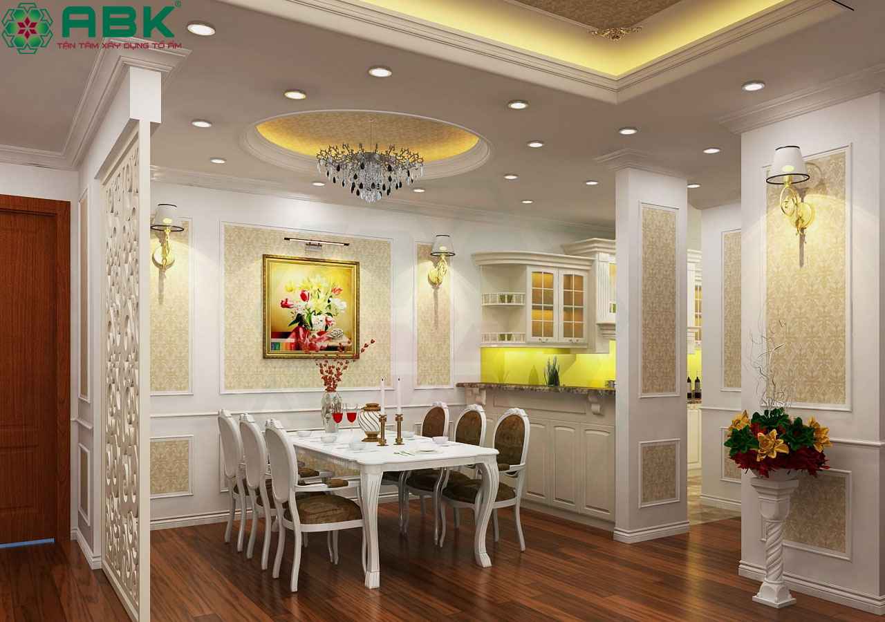 Mẫu đèn chùm trang trí phong cách cổ điển cho phòng ăn