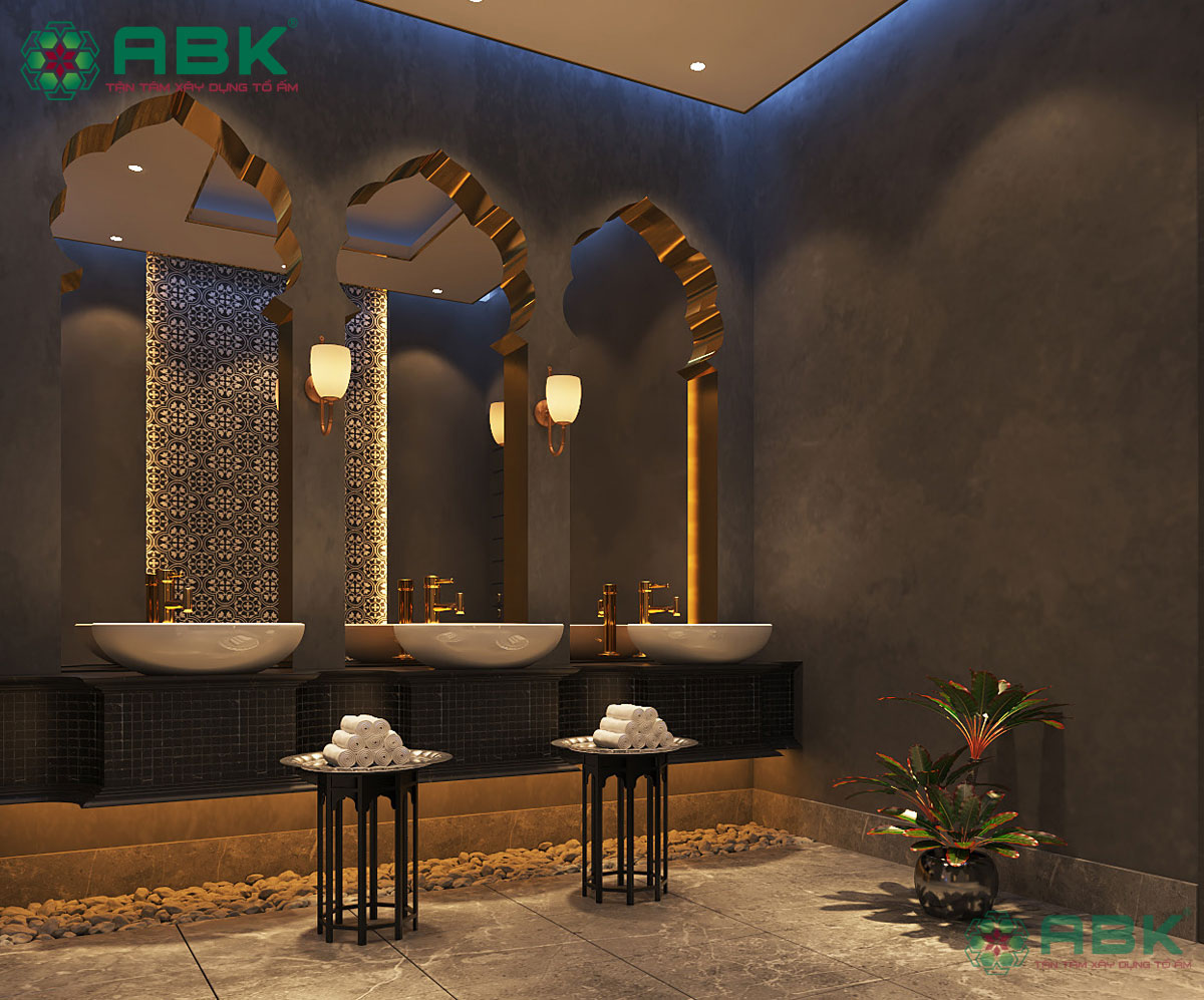 Phòng tắm của khách sạn 6 tầng phong cách châu âu