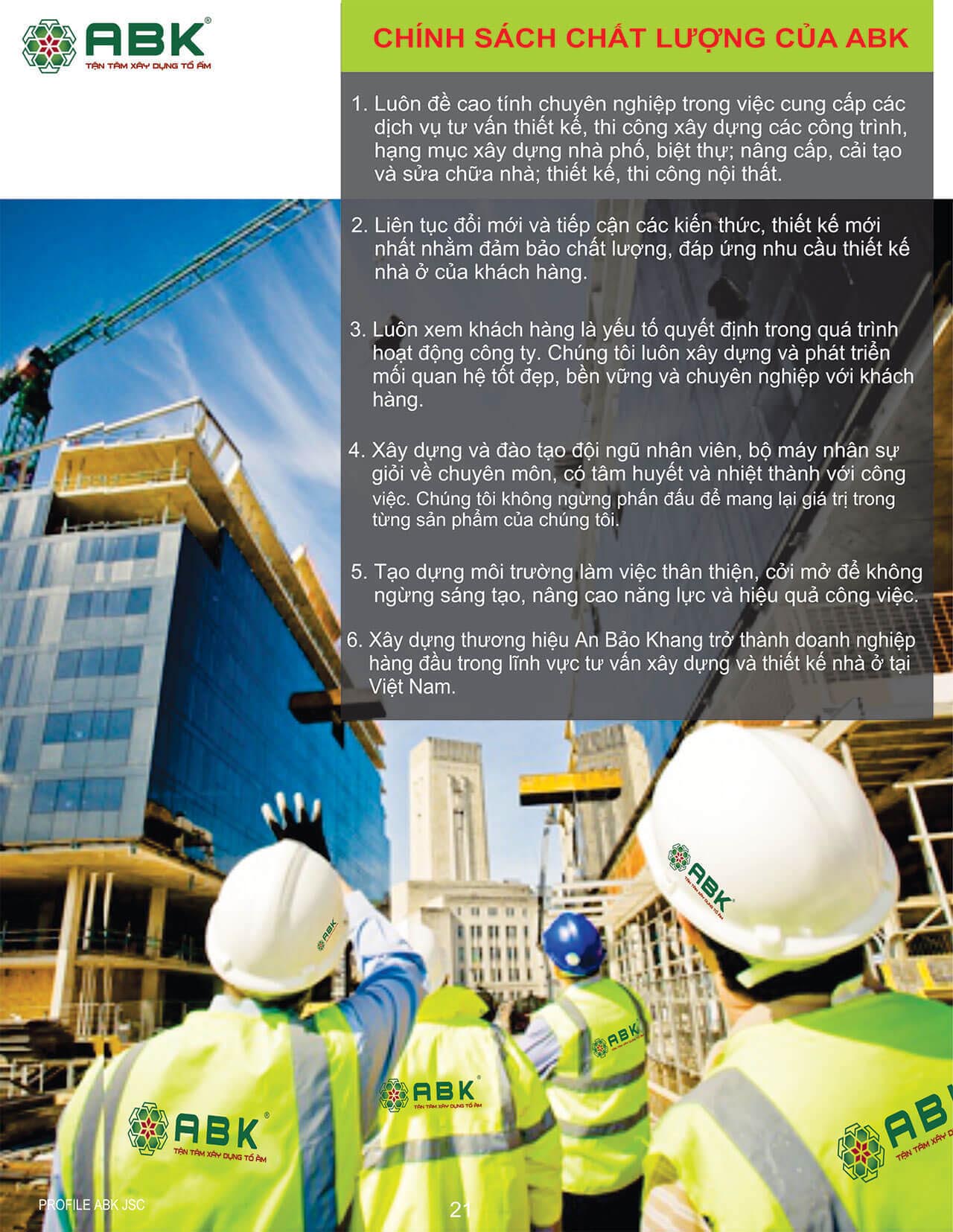 Chính sách chất lượng của An Bảo Khang