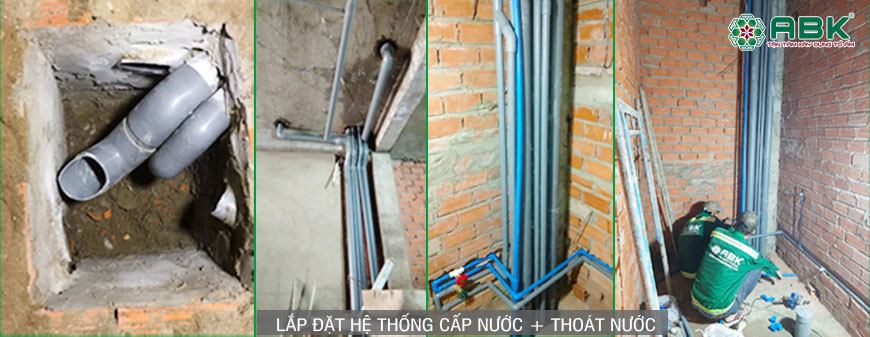 Lắp đặt hệ thống cấp nước và thoát nước