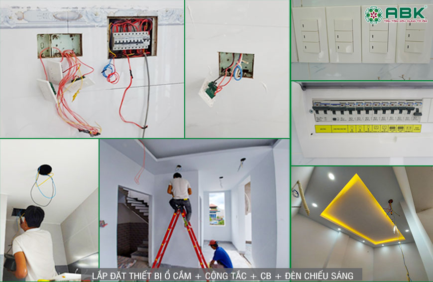 Lắp đặt hệ thống điện và đèn chiếu sáng