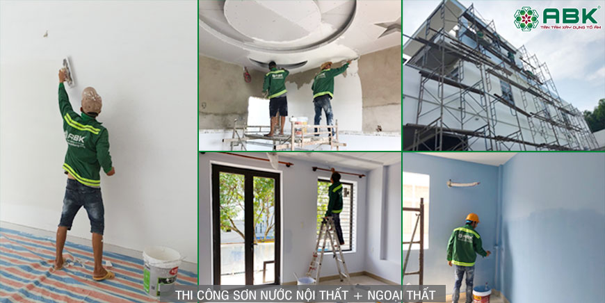 Thi công sơn nước nội thất và ngoại thất