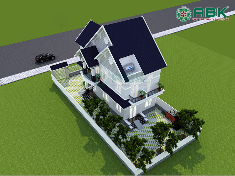 thiết kế nhà biệt thự 2 tầng tân cổ điển