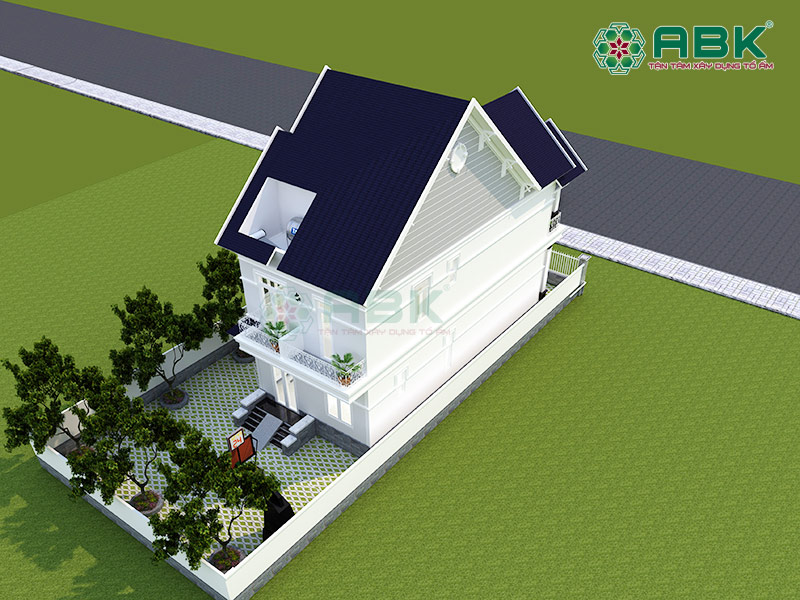 thiết kế nhà biệt thự 2 tầng tân cổ điển