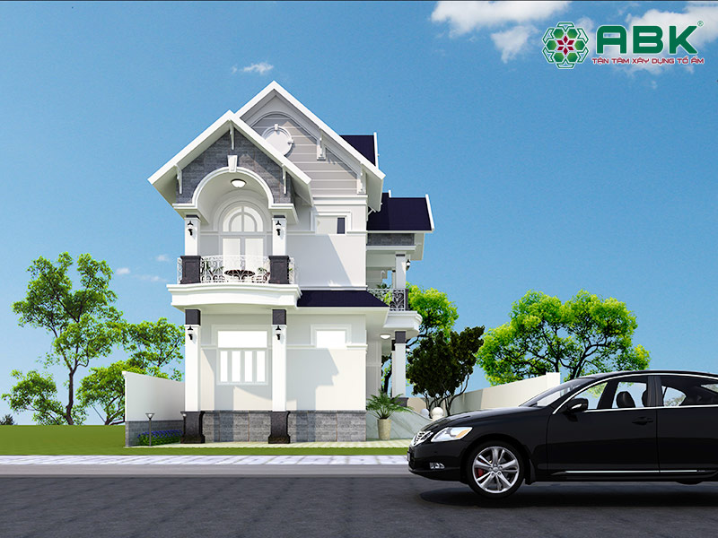 Thiết kế nhà biệt thự 2 tầng tân cổ điển