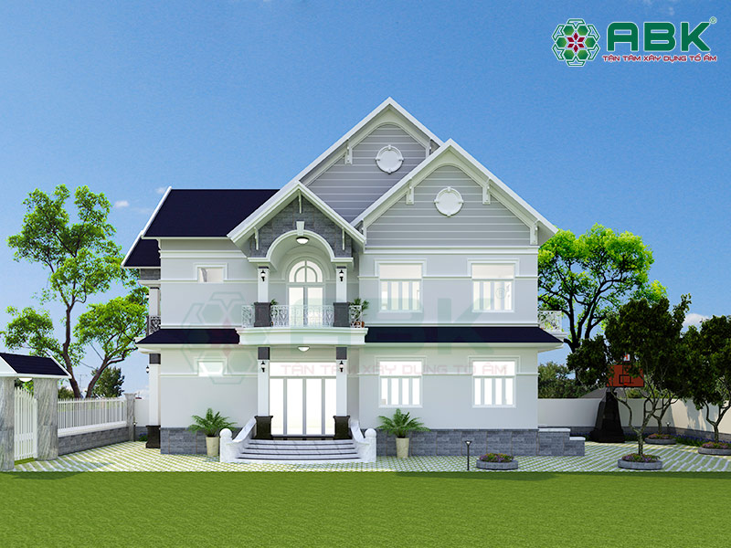 Thiết kế nhà biệt thự 2 tầng tân cổ điển