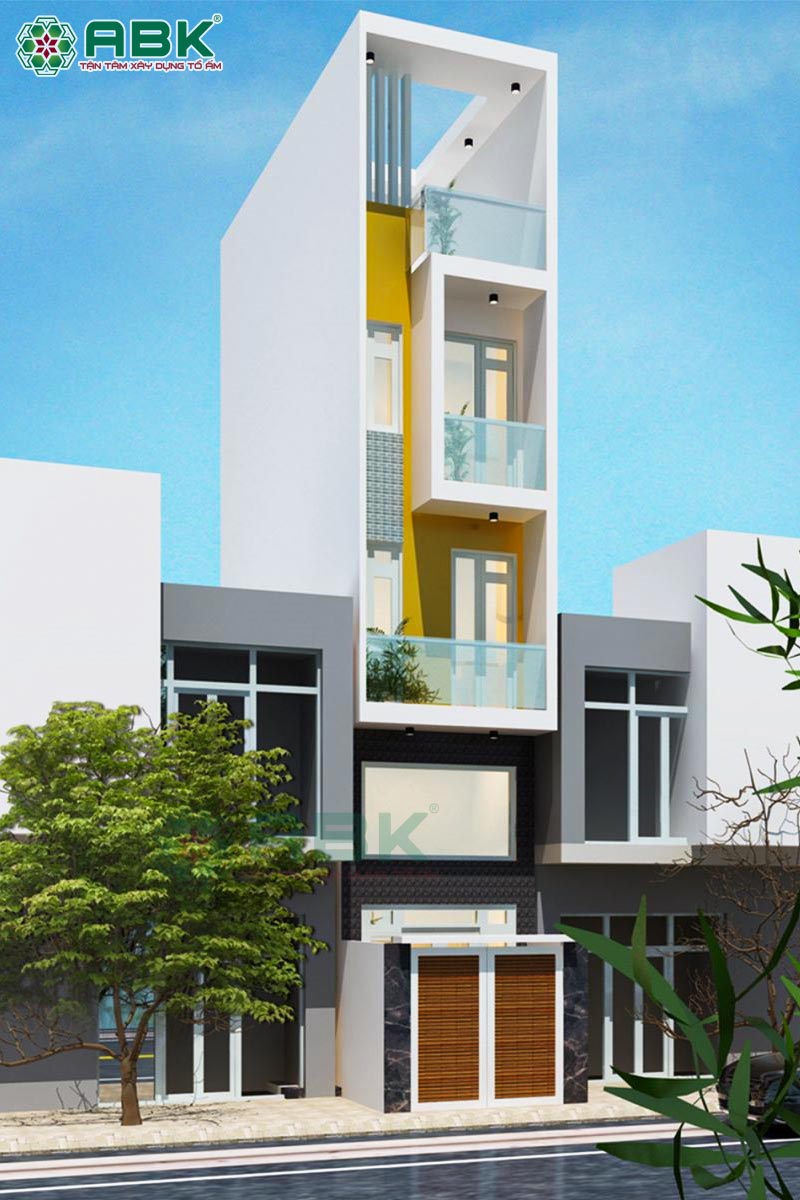 Mẫu thiết kế nhà phố 4 tầng có diện tích nhỏ