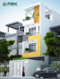 thiết kế nhà phố liền kề 4 tầng