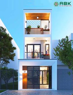 mẫu thiết kế nhà phố 3 tầng đẹp m21
