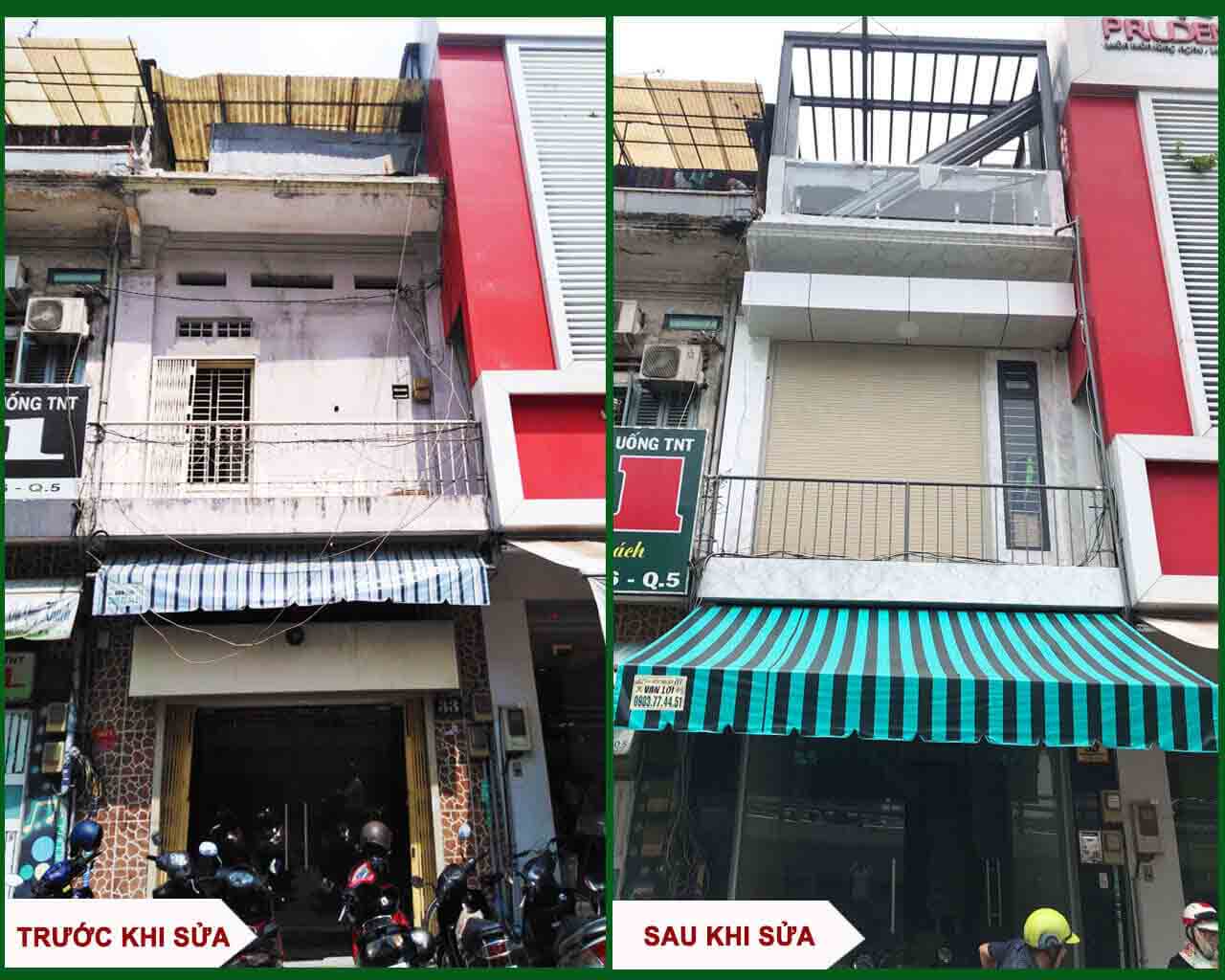 Cải tạo sửa chữa mặt tiền nhà