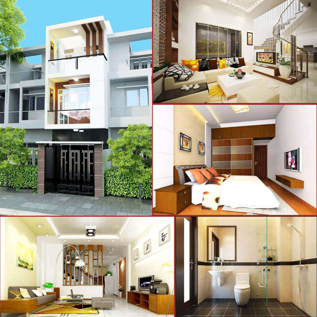 chi phí xây dựng nhà phố 3 tầng 60m2