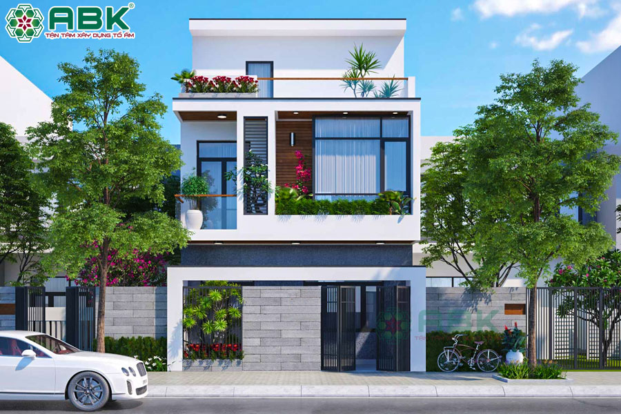 Hình ảnh thiết kế nhà 2 tầng 50m2 của chị Hằng