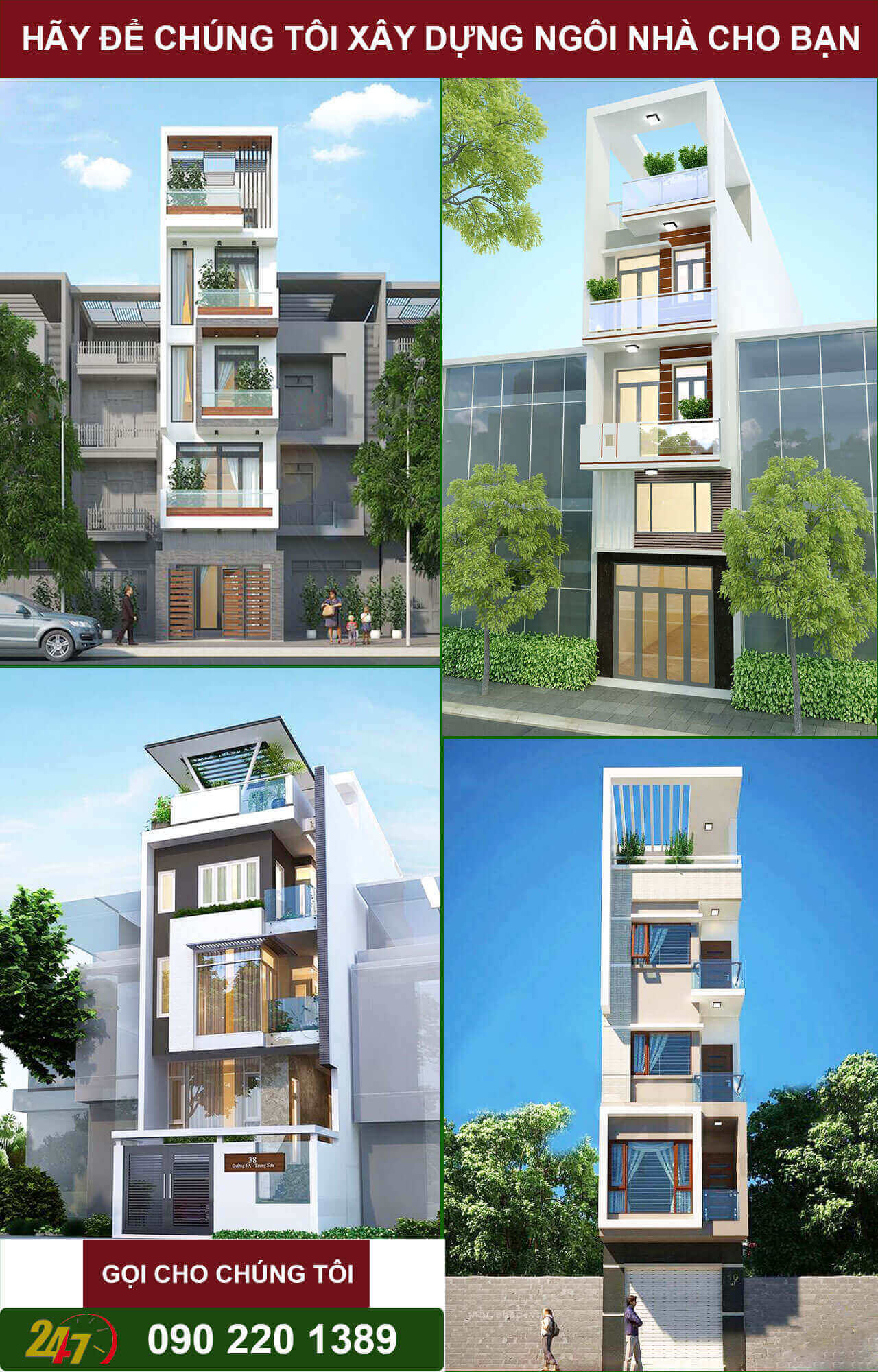 chi phí xây nhà 5 tầng 100m2