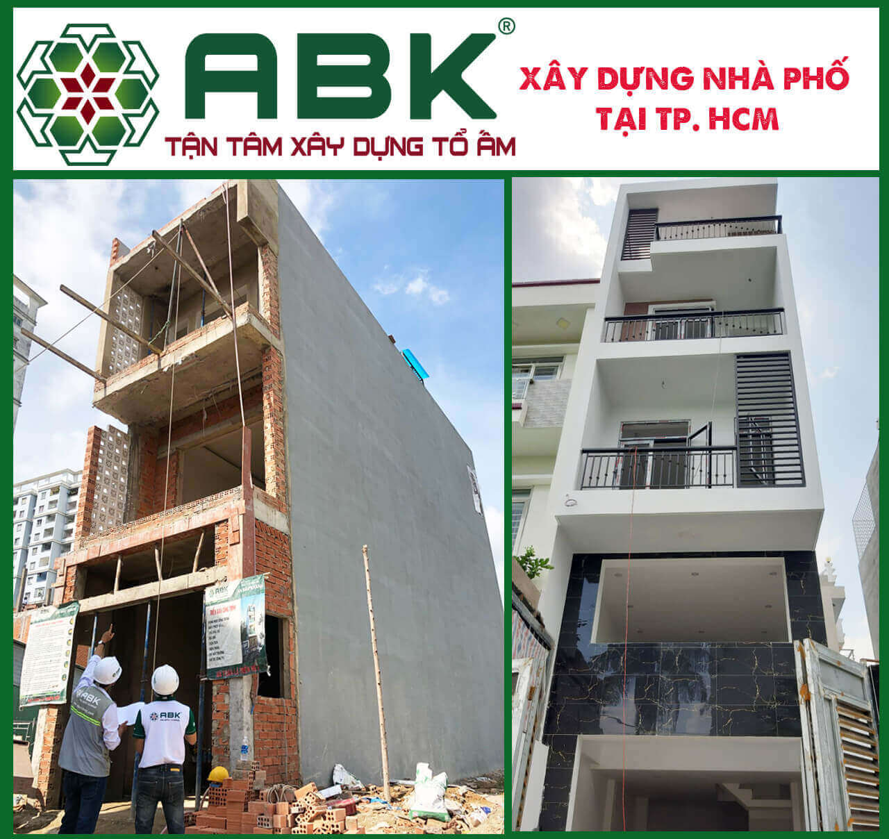 Phần hoàn thiện xây nhà 3 tầng 1 sân thượng