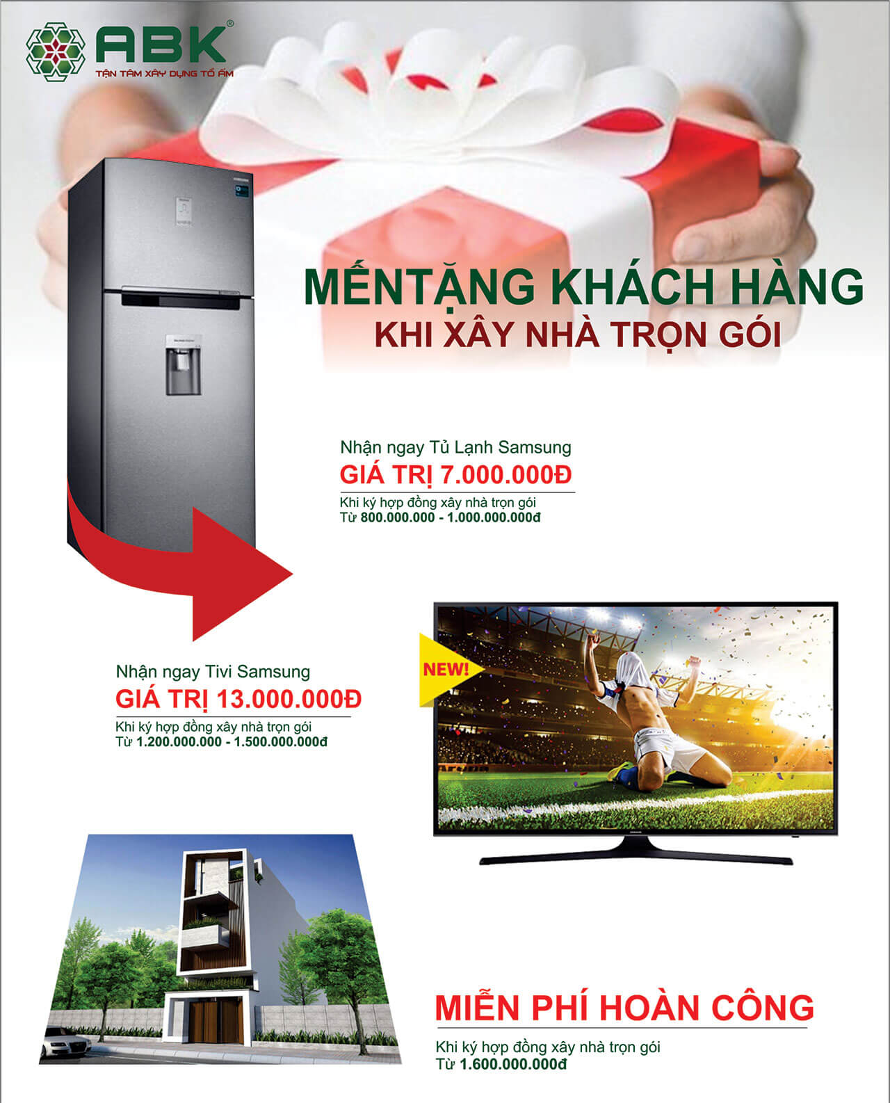 Ưu đãi khi xây dựng nhà theo m2 xây dựng