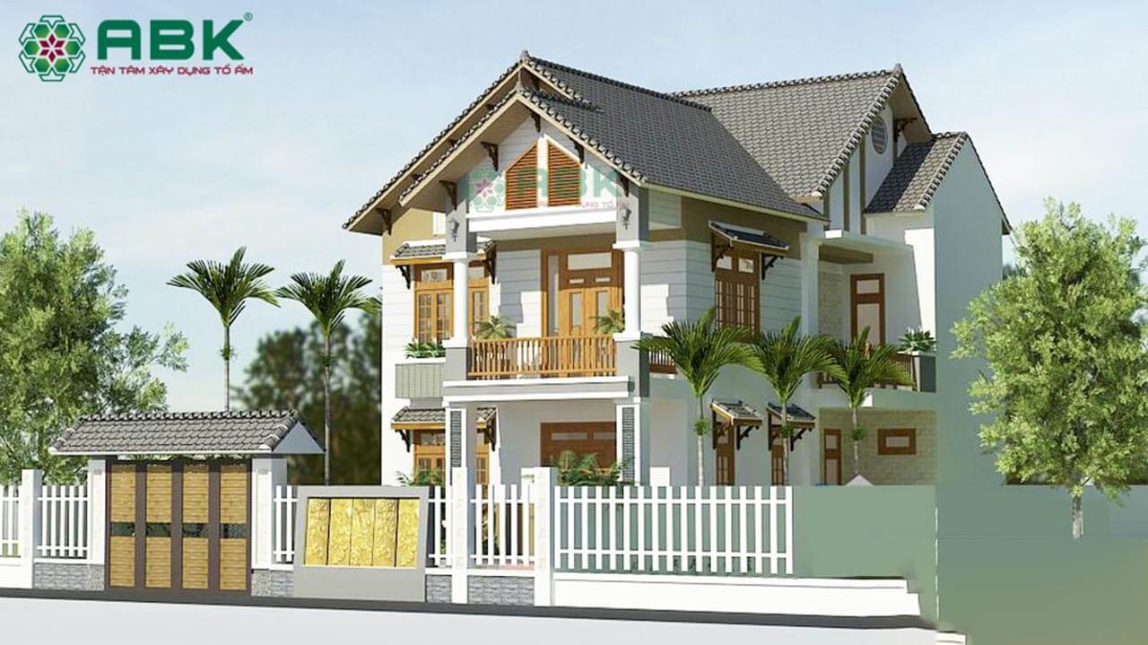 xây dựng nhà 2 tầng 80 m2 mái thái