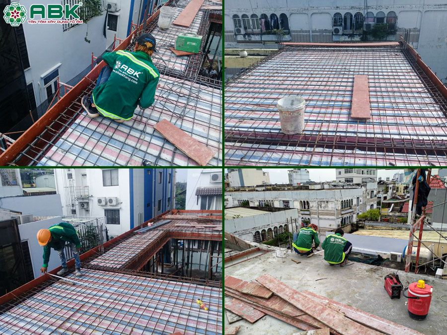 Thi công thép sàn đổ bê tông sàn tầng nâng