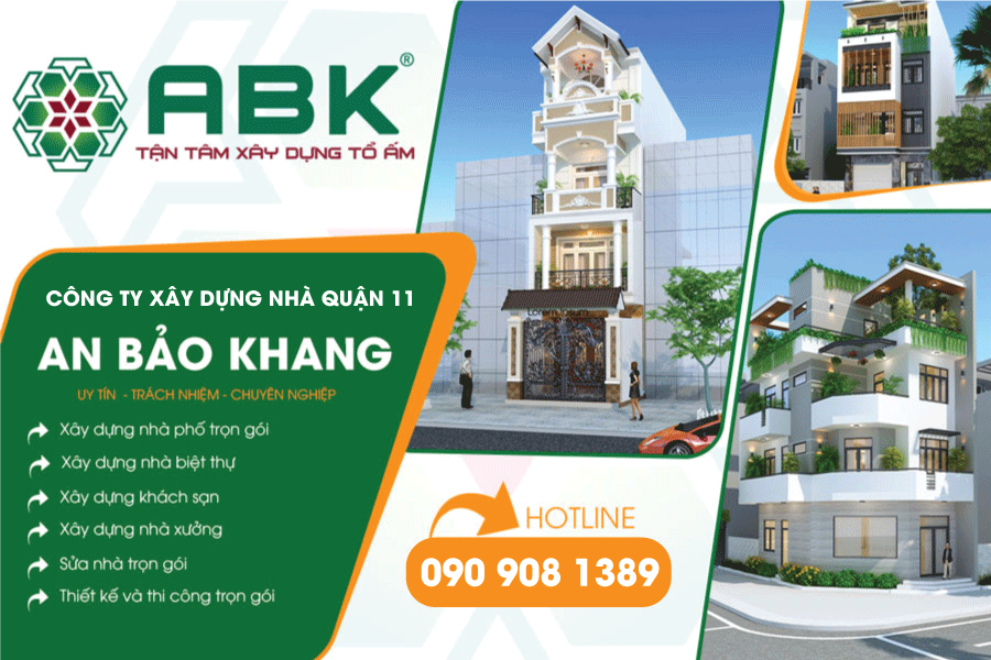 Báo giá xây nhà trọn gói Quận 11