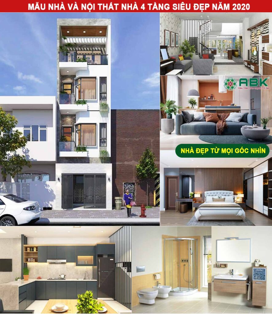 Xây nhà 4 tầng 90m2