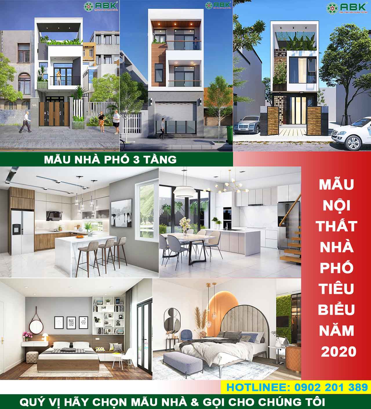 Mẫu nhà 3 tầng và nội thất hiện đại sang trọng